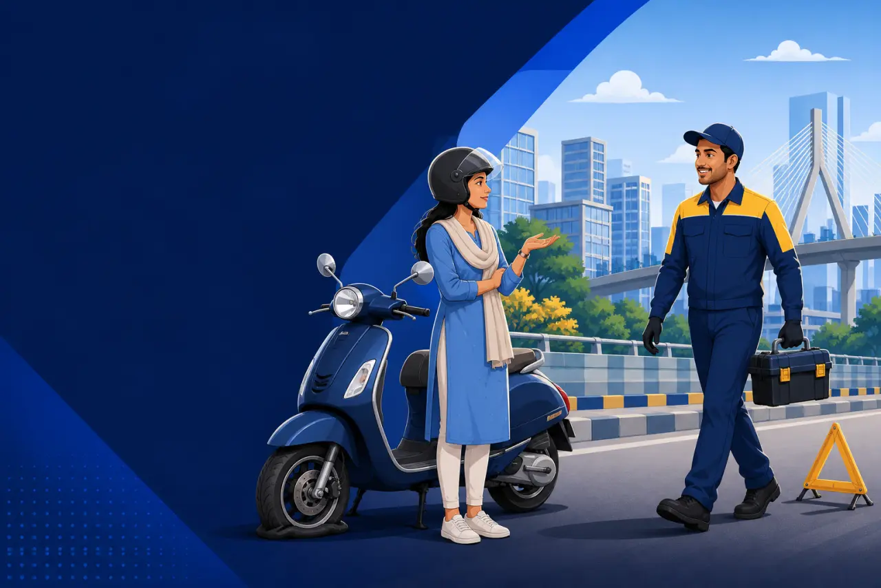 Bike jumpstart roadside assistance in Bangalore